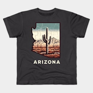 ARIZONA STATE MAP USA Kids T-Shirt